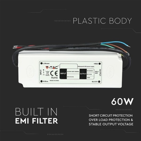 Alimentatore switching, 60W, AC...