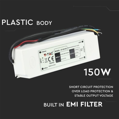 Switching power supply, 150W, AC...