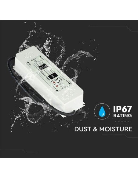 Alimentation à découpage, 150W, AC 100-240V, DC 12V 12.5A, IP67 - V-TAC 3250 VT-22155
