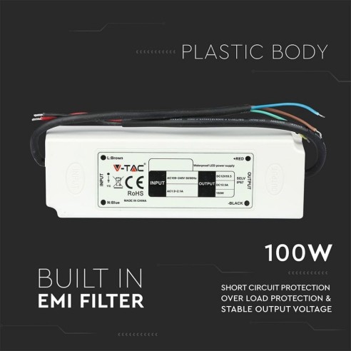 Switching power supply, 100W, AC...