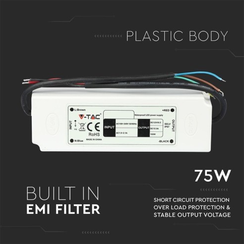 Switching power supply, 75W, AC...