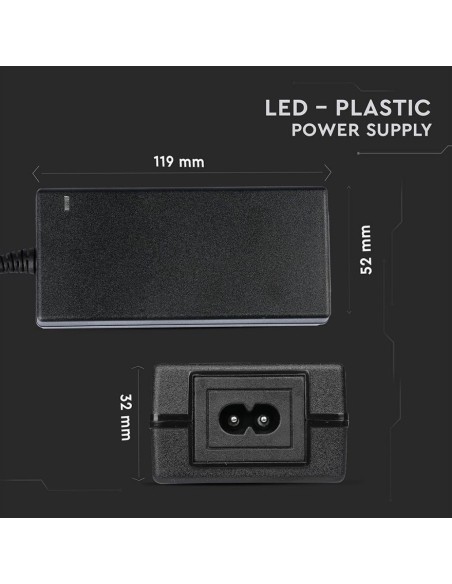 Alimentation à découpage 24Vdc 2.5A, fiche 5.5x2.1mm - V-TAC 3264 VT-25060