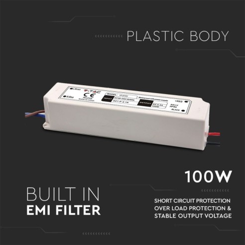 Alimentatore switching, 100W, AC...