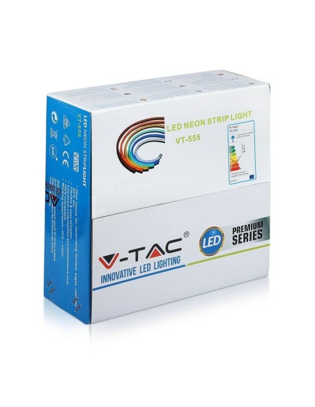 Bande LED Neon Flex 24V, 10 mètres, SMD2835, 8W/m, 120 leds/m, IP65, largeur 9mm - V-TAC VT-2835