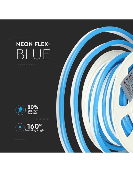 Bande LED Neon Flex 24V, 10 mètres, SMD2835, 8W/m, 120 leds/m, IP65, largeur 9mm - V-TAC VT-2835
