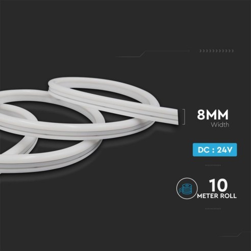 Neon Flex LED-Streifen 24V, 10 Meter,...