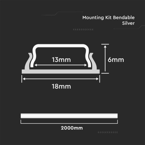 Profilé flexible en aluminium pour...