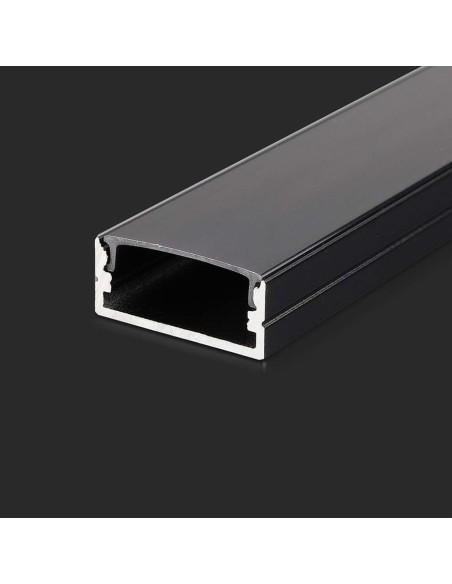 Aluminium profiel voor LED-strips, zwart, 2000x23,5x9,8mm, lineair - V-TAC 2876 VT-8108