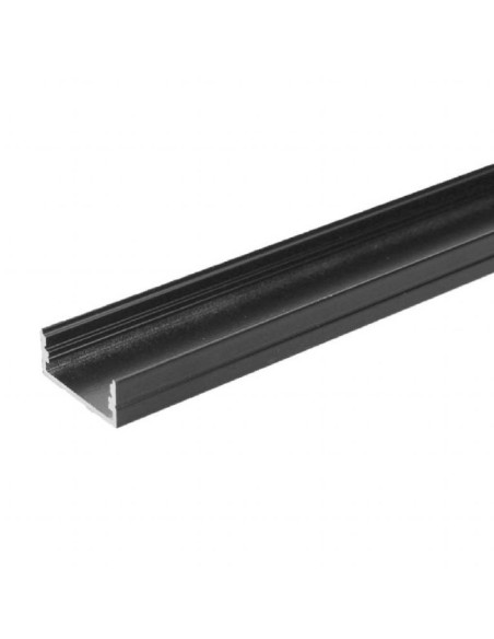 Perfil de aluminio para tiras LED, negro, 2000x23,5x9,8mm, lineal - V-TAC 2876 VT-8108