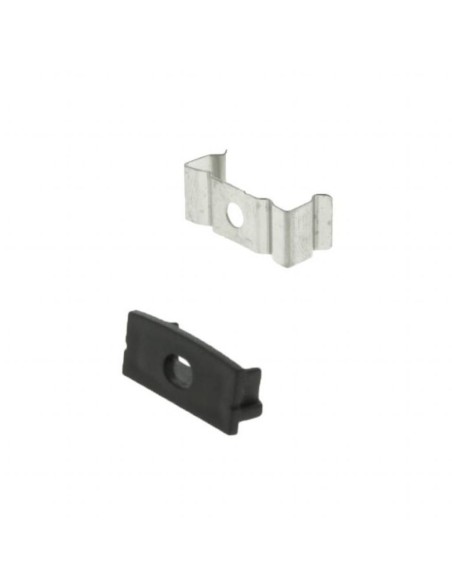 Aluminium profile for LED strips, black, 2000x23.5x9.8mm, linear - V-TAC 2876 VT-8108