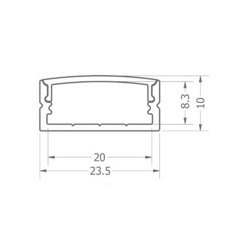 Aluminium profiel voor LED strips,...