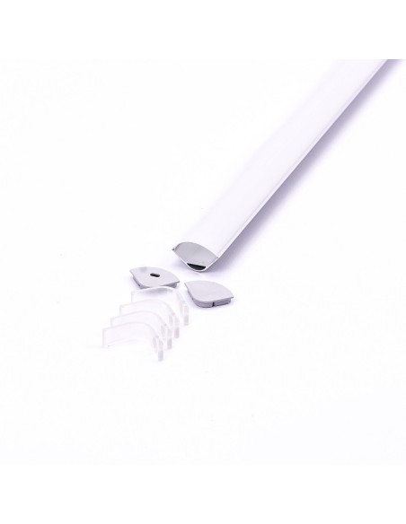Profilo in alluminio per strisce led, grigio, 2000x30x30mm, angolare, copertura satinata - V-TAC 3363 VT-8105