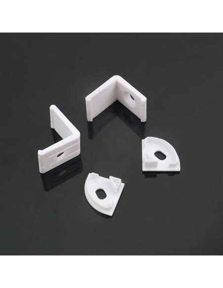 Profilé en aluminium pour bandes LED, gris, 2000x15,8x15,8mm, coudé, finition satinée - V-TAC 10322 VT-8158