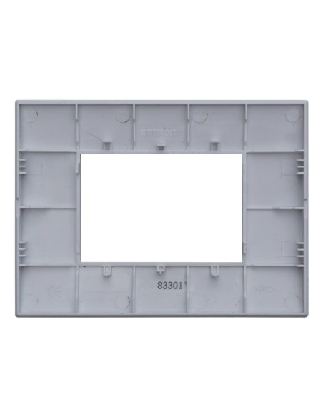 Placca serie Venus, 3 moduli, plastica, bianca, compatibile con serie Vimar Arkè - Ettroit VA83301
