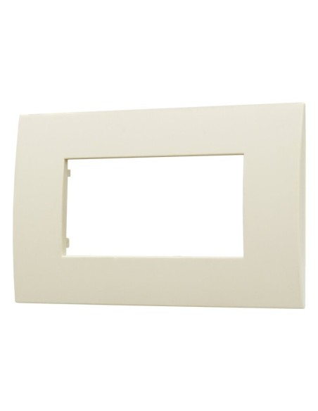 Plaque série Venus, 4 modules, plastique, sable, compatible avec la série Vimar Arkè - Ettroit VA83409