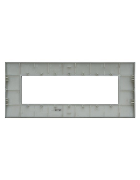 Venus series plate, 7 modules, plastic, silver, compatible with Vimar Arkè series - Ettroit VA83706