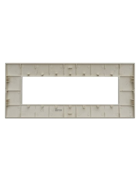 Venus series plate, 7 modules, plastic, sand, compatible with Vimar Arkè series - Ettroit VA83709