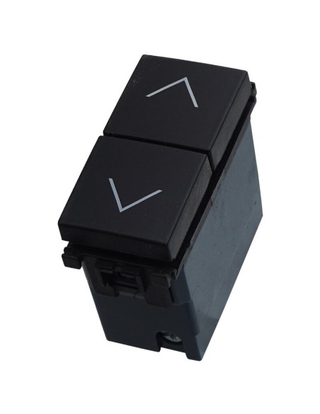 Módulo pulsador doble, serie Venus, negro, compatible con la serie Vimar Arkè - Ettroit VA1204