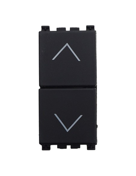 Módulo pulsador doble, serie Venus, negro, compatible con la serie Vimar Arkè - Ettroit VA1204