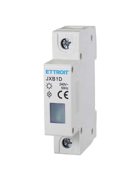 Indicatore luminoso led, bianco, 1 modulo, 220Vac - Ettroit JXB1D-01