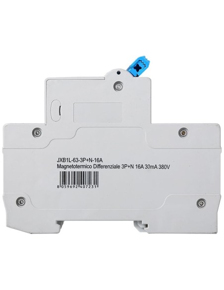Residual current circuit breaker 3P+N, 4 modules, 415Vac, 16A, 30mA, 4.5KA - Ettroit JXB1L-63-3PN-16A-4.5KA