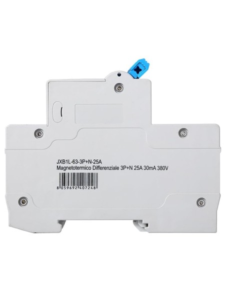 Aardlekschakelaar 3P+N, 4 modulen, 415Vac, 25A, 30mA, 4.5KA - Ettroit JXB1L-63-3PN-25A-4.5KA