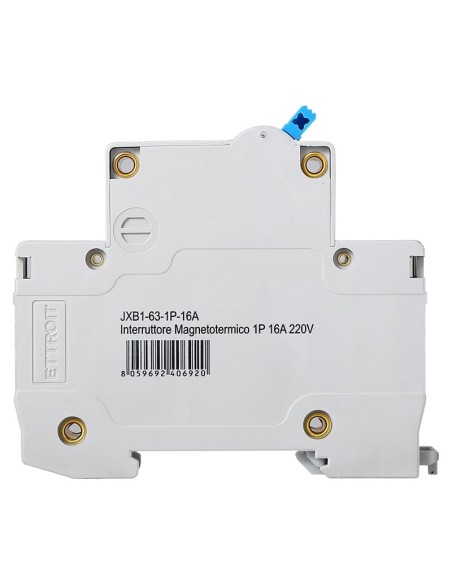 Disjoncteur magnétothermique 1P, 1 module, 240Vac, 16A, courbe C, 6KA - Ettroit JX111660