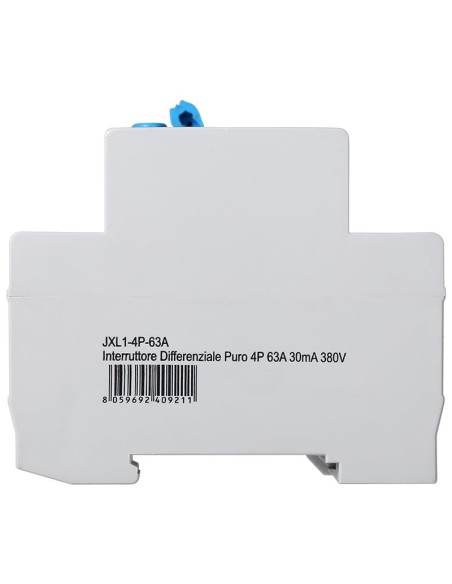 Zuivere aardlekschakelaar 4P, 4 modulen, AC type, 415Vac, 63A, 30mA, 6KA - Ettroit JX346361