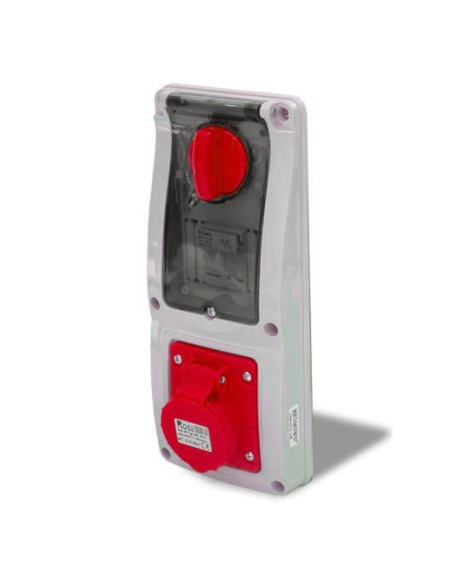 Locked socket outlet with isolating switch, flush-mounted, with fuse holder, 380V, 5-pole, 32A, IP54-Rosi 16.3434R6-I