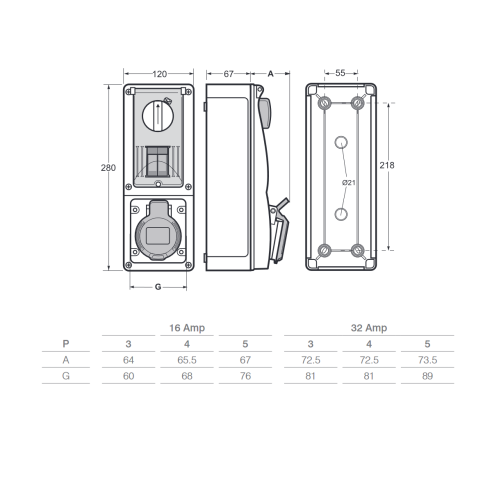 Vertical interlocked socket outlet...