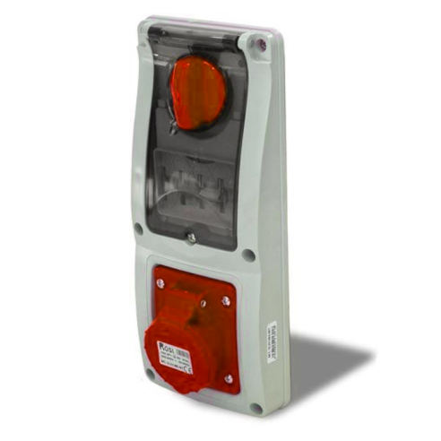 Locked socket outlet with isolating...
