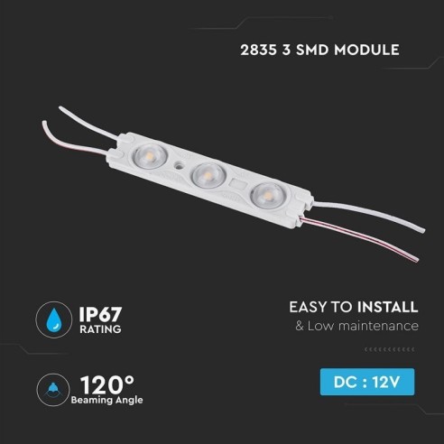SMD2835 LED-Modul, 3 Leds, 12Vdc,...