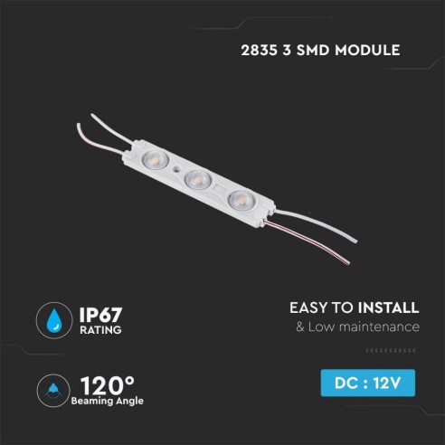 SMD2835 LED-Modul, 3 Leds, 12Vdc,...