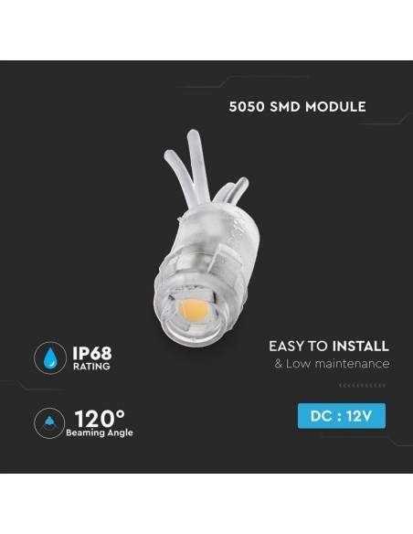 SMD5050 LED-Modul, 1 LED, 12Vdc, 0.24W, naturweiß 4000K, IP68 - V-TAC VT-50501 5141