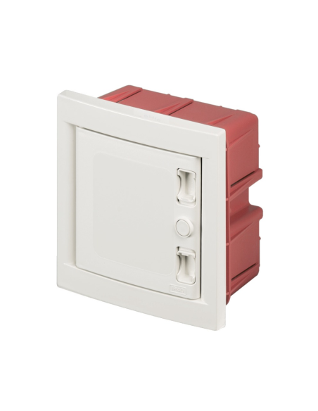 Unterputz-Schaltschrank, 4 Module, mit 6x10mm Klemmleiste, weiß, IP40, mit Blindtür - Elettrocanali EC63004CE