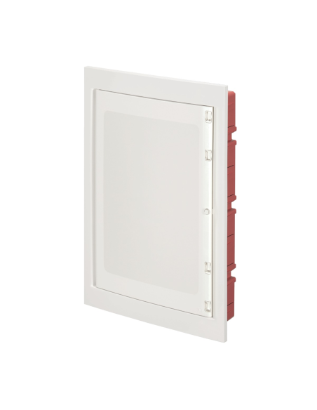 Tableau de distribution encastré, 54 (3x18) modules, bornier 6x10mm, blanc, IP40, porte aveugle - Elettrocanali EC63054CE