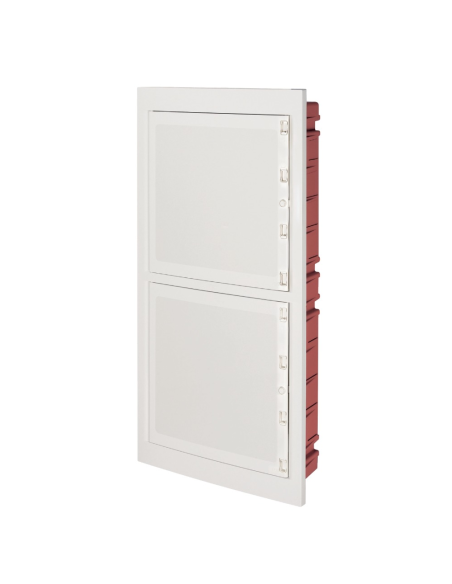 Tableau de distribution encastré, 72 (4x18) modules, bornier 6x10mm, blanc, IP40, porte aveugle - Elettrocanali EC63072CE
