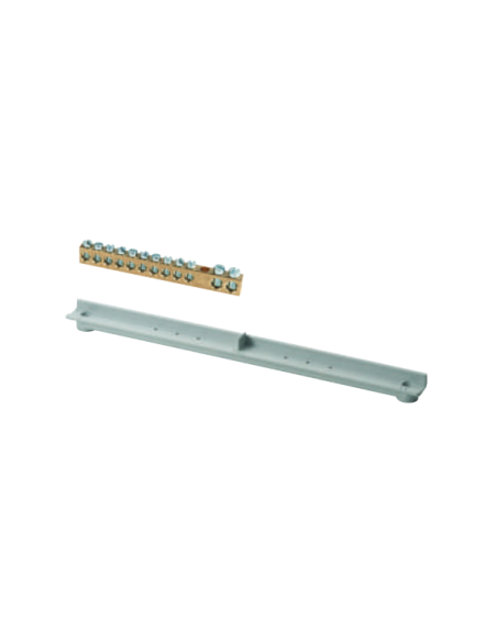 Surface mounting switchboard, 4 modules, 6x10mm terminal block, grey, IP65, smoked polycarbonate door - Elettrocanali EC62004E