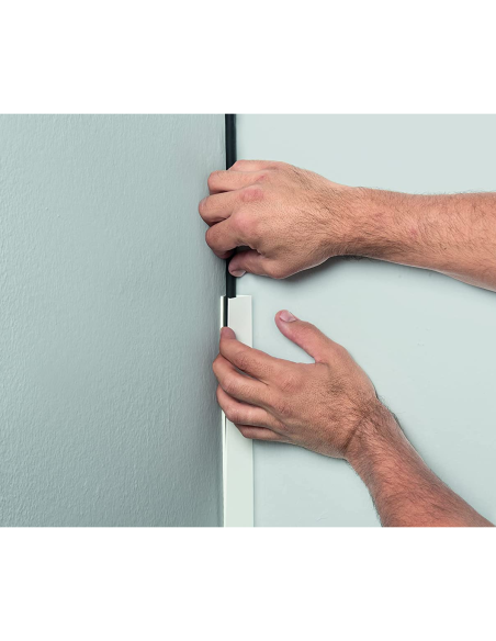 Selbstklebende Mini-Röhre, 15x32mm, gewinkelt, 5-Meter-Rolle, weiß - Rosi RS71503A