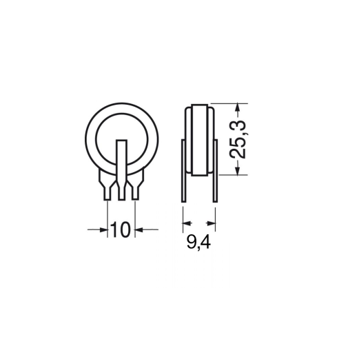 Ni-Cd batterij, 1,2V 280mAh, 3 pins,...