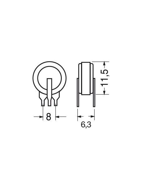 Ni-Mh-Akkupack, 1,2V 40mAh, 3-polig, für Leiterplatte