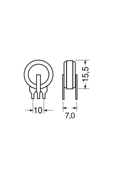 Pacco batteria Ni-Mh, 1,2V 80mAh, 3 pin, per circuito stampato