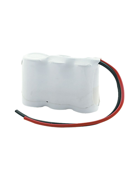 Ni-Cd battery pack, 3.6V 2200mAh, 3 C batteries, with cables
