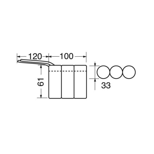 Batterie Ni-Cd, 3.6V 4000mAh, 3 piles...
