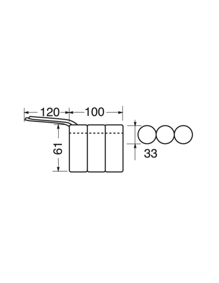 Ni-Cd-Akkupack, 3,6V 4000mAh, 3 D-Batterien, mit Kabeln