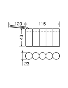 Ni-Cd batterijpack, 6V... 2