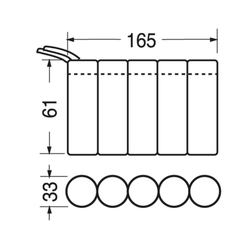 Ni-Cd batterijpack, 6V 4000mAh, 5...