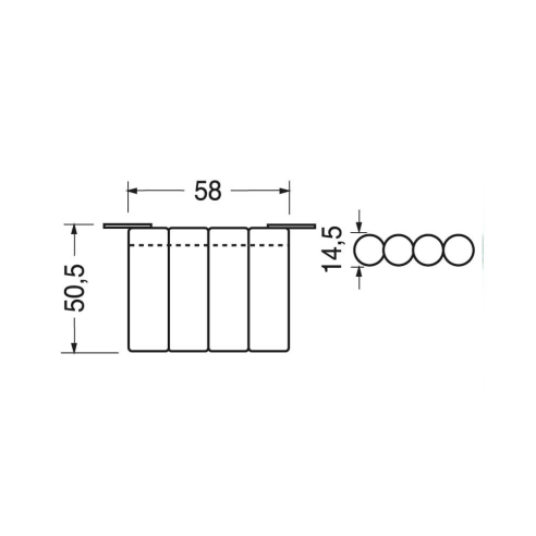 Ni-Cd battery pack, 4.8V 1000mAh, 4...