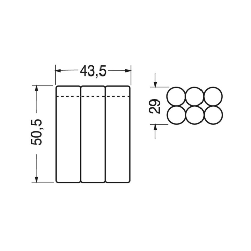 Batterie Ni-Cd, 7.2V 1000mAh, 6 piles...