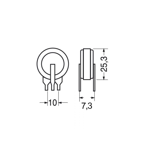Ni-Mh batterij, 1,2V 250mAh, 3 pins,...